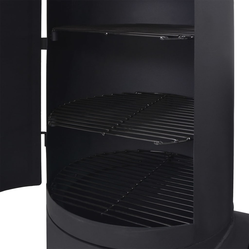 bbq-charcoal-smoker-with-bottom-shelf-black-heavy-xxxl-813899 At Willow and Wine USA!