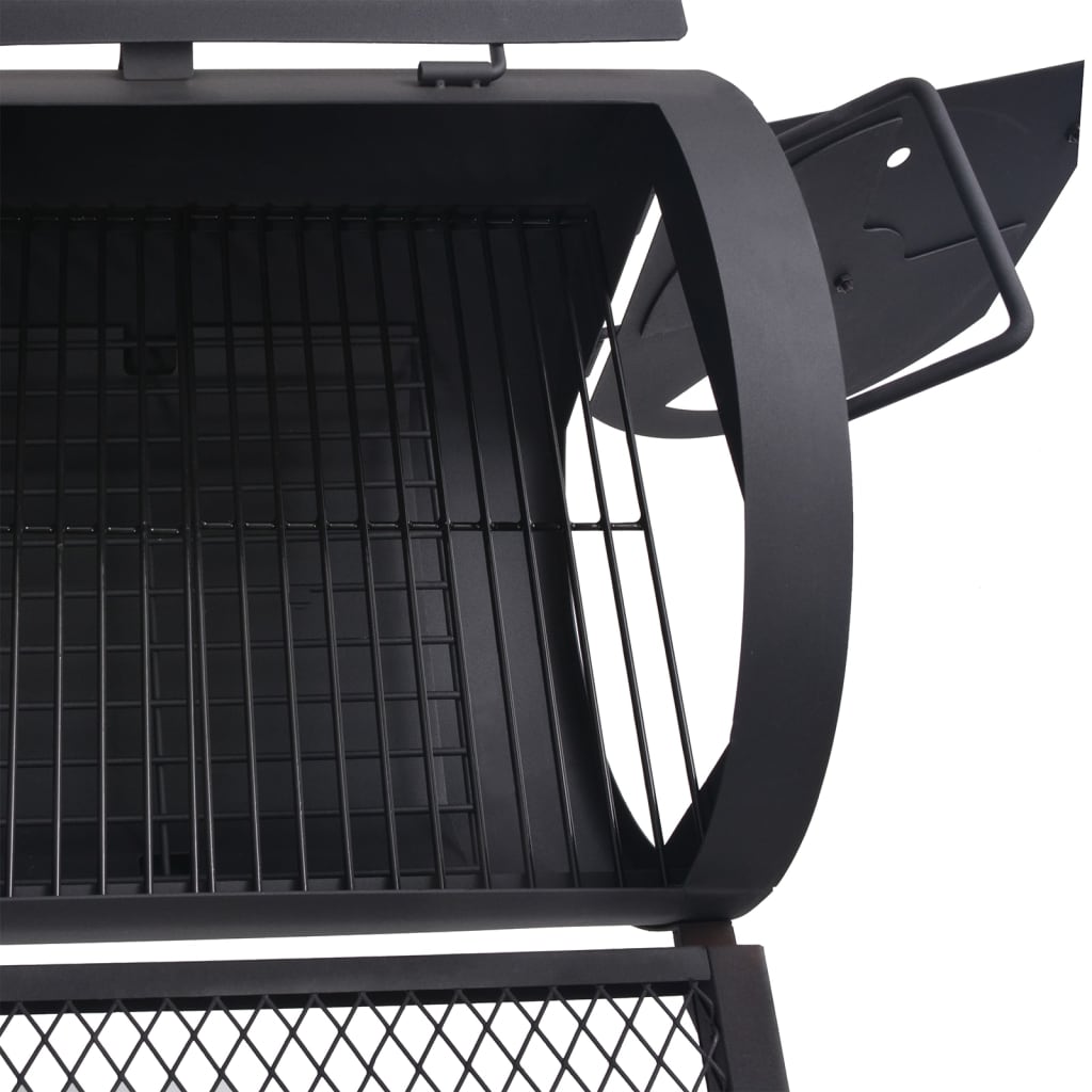 bbq-charcoal-smoker-with-bottom-shelf-black-heavy-xxxl-813899 At Willow and Wine USA!