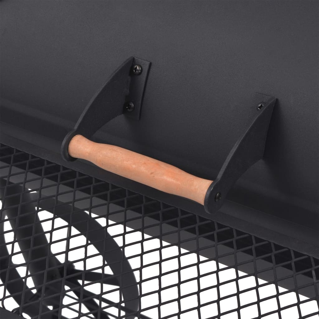 bbq-charcoal-smoker-with-bottom-shelf-black-heavy-xxxl-813899 At Willow and Wine USA!