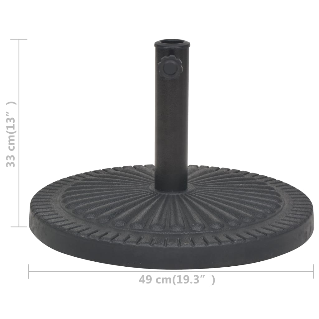 parasol-base-resin-round-black-30-9-lb At Willow and Wine USA!