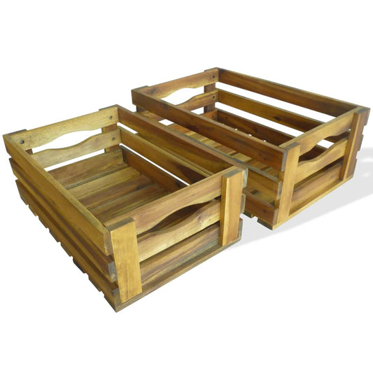 apple-crate-set-2-pieces-solid-acacia-wood At Willow and Wine USA!