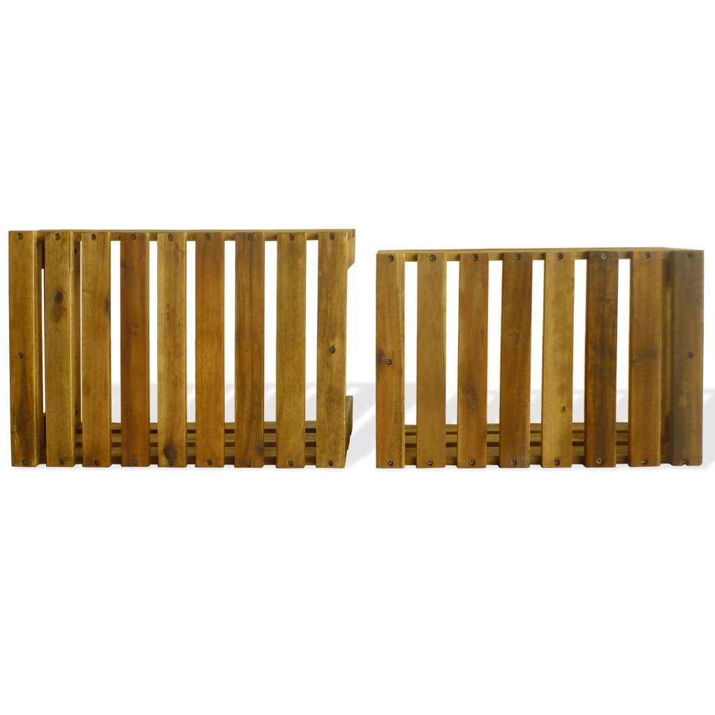 apple-crate-set-2-pieces-solid-acacia-wood At Willow and Wine USA!