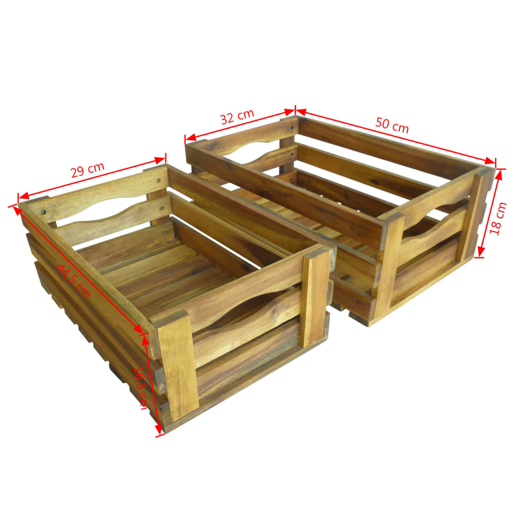 apple-crate-set-2-pieces-solid-acacia-wood At Willow and Wine USA!