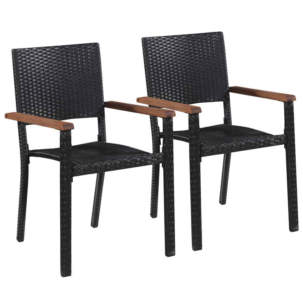 patio-chairs-2-pcs-poly-rattan-black-2 At Willow and Wine USA!