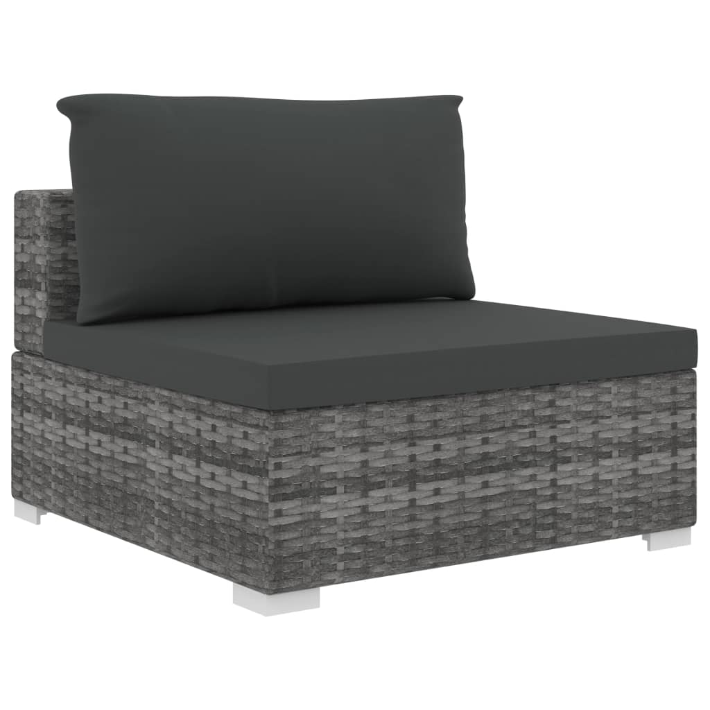 12-piece-patio-lounge-set-with-cushions-poly-rattan-gray At Willow and Wine USA!