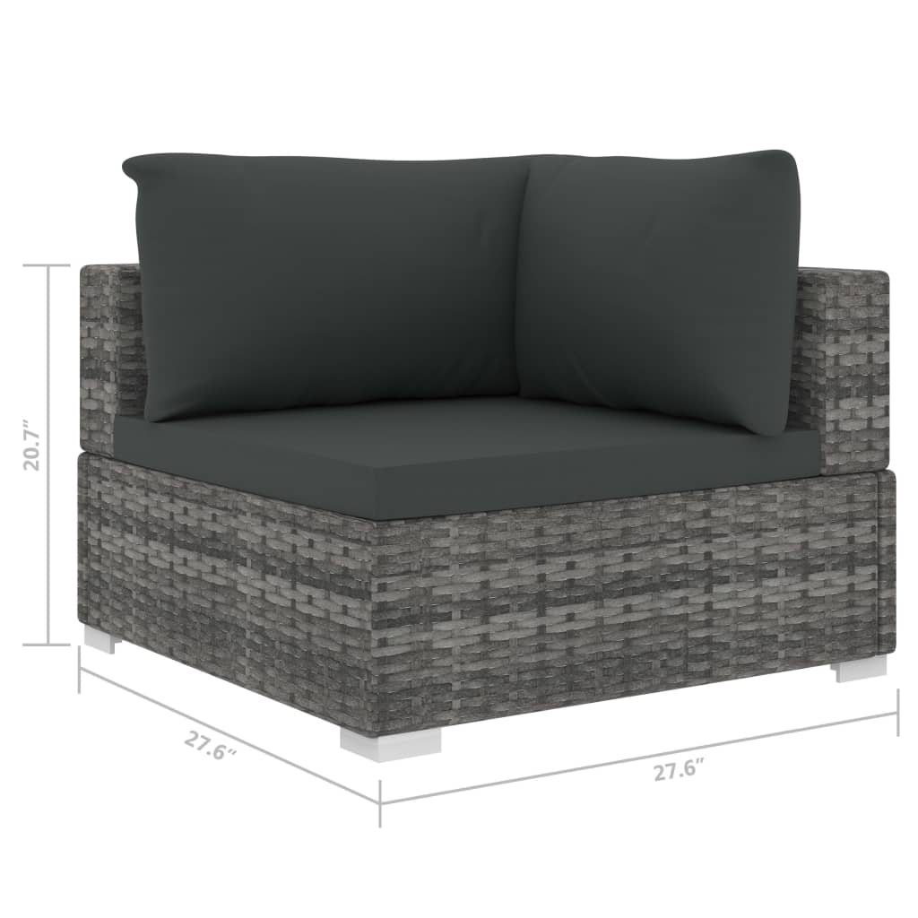 12-piece-patio-lounge-set-with-cushions-poly-rattan-gray At Willow and Wine USA!