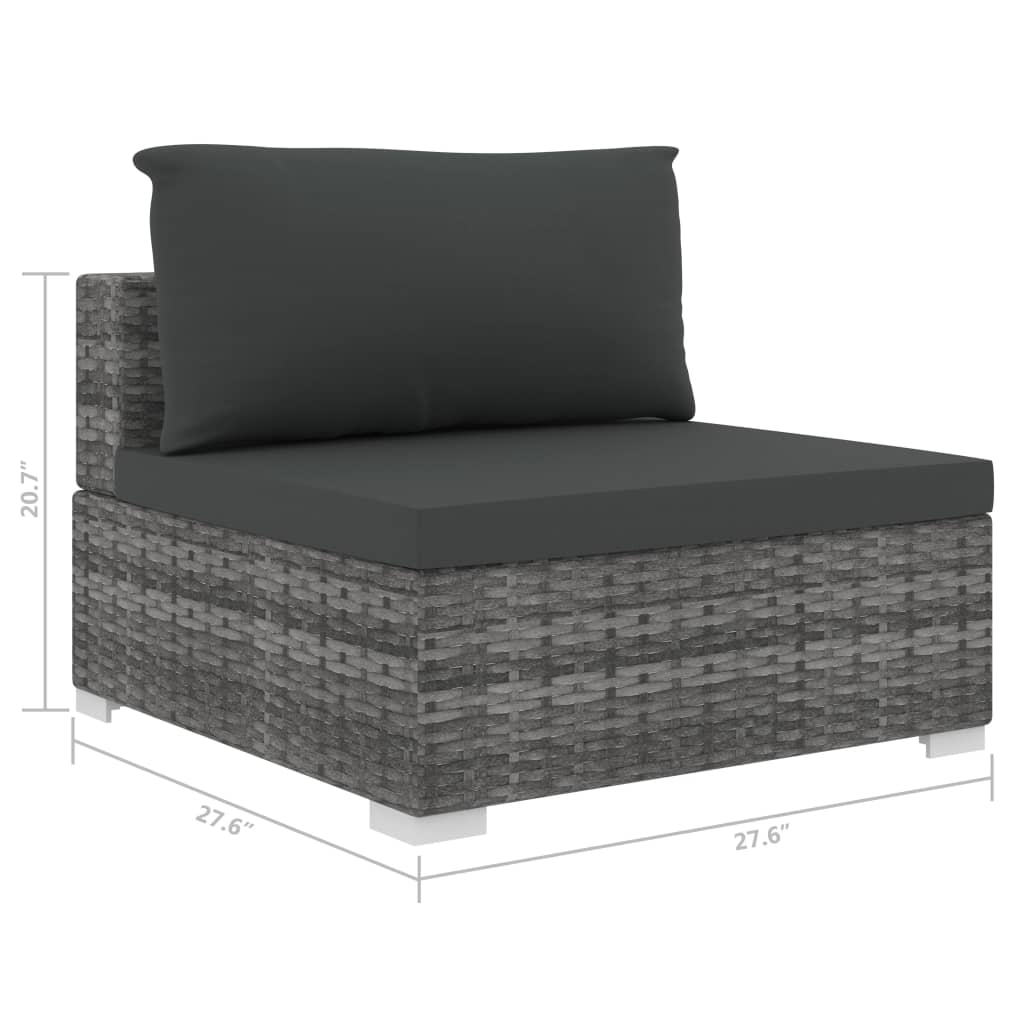 12-piece-patio-lounge-set-with-cushions-poly-rattan-gray At Willow and Wine USA!