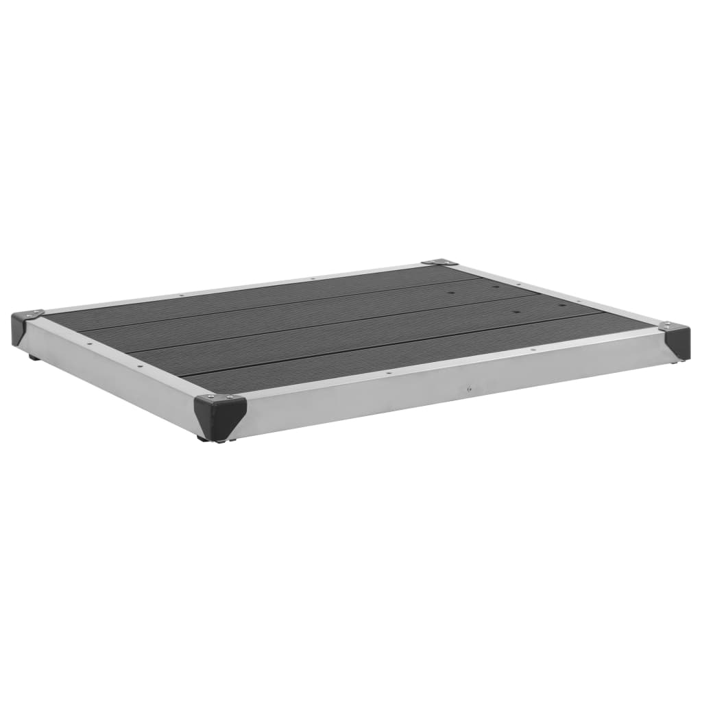 outdoor-shower-tray-wpc-stainless-steel-31-5-x24-4-gray At Willow and Wine USA!