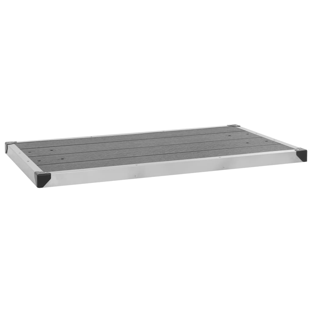 outdoor-shower-tray-wpc-stainless-steel-31-5-x24-4-gray At Willow and Wine USA!