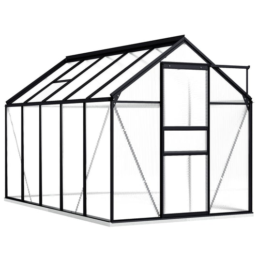 greenhouse-with-base-frame-anthracite-aluminum-63-4-ft2 At Willow and Wine USA!