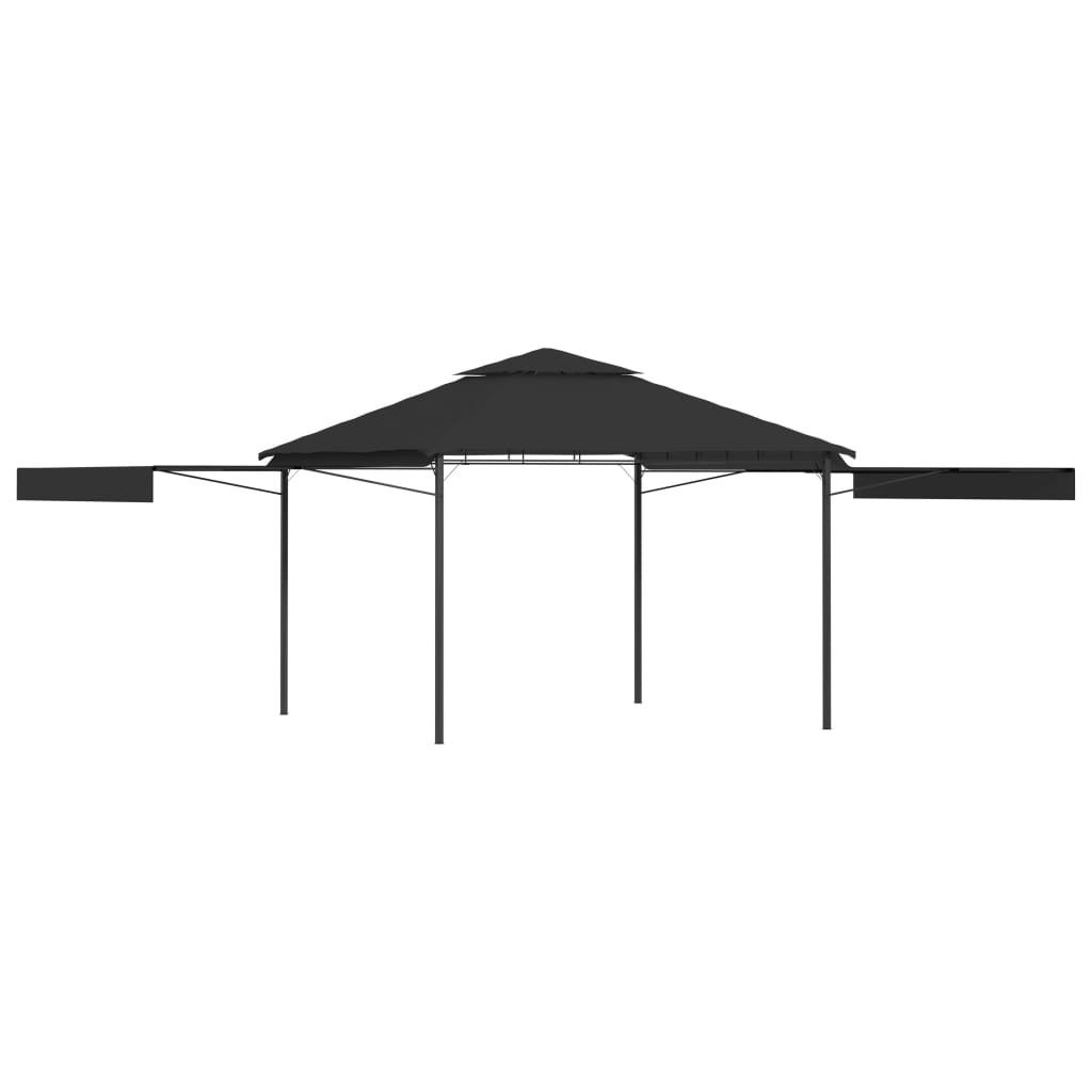 gazebo-with-double-extending-roofs-9-8-x9-8-x9-anthracite-0-6-oz-ft2 At Willow and Wine USA!