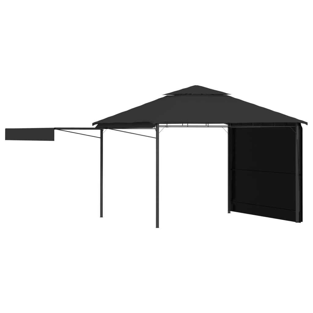 gazebo-with-double-extending-roofs-9-8-x9-8-x9-anthracite-0-6-oz-ft2 At Willow and Wine USA!