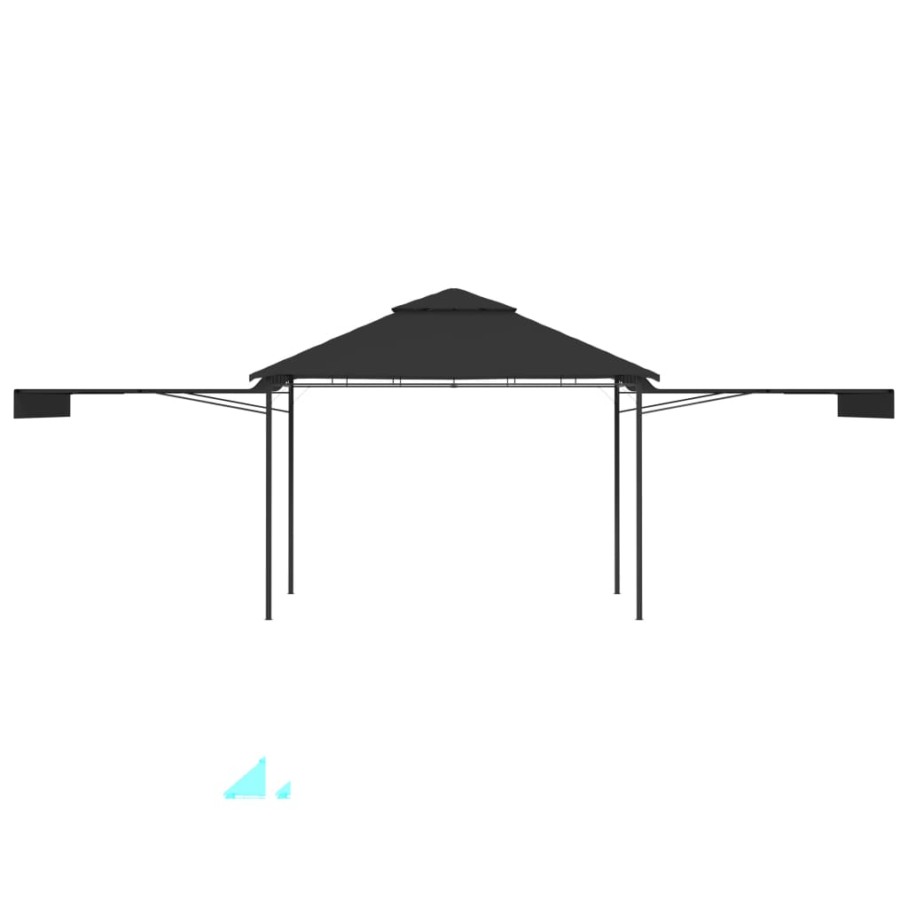 gazebo-with-double-extending-roofs-9-8-x9-8-x9-anthracite-0-6-oz-ft2 At Willow and Wine USA!