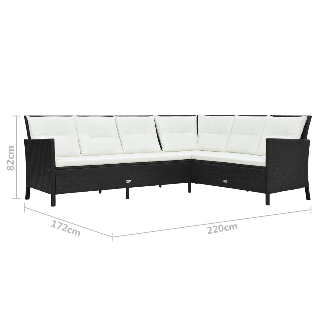 3-piece-patio-lounge-set-with-cushions-poly-rattan-black At Willow and Wine USA!