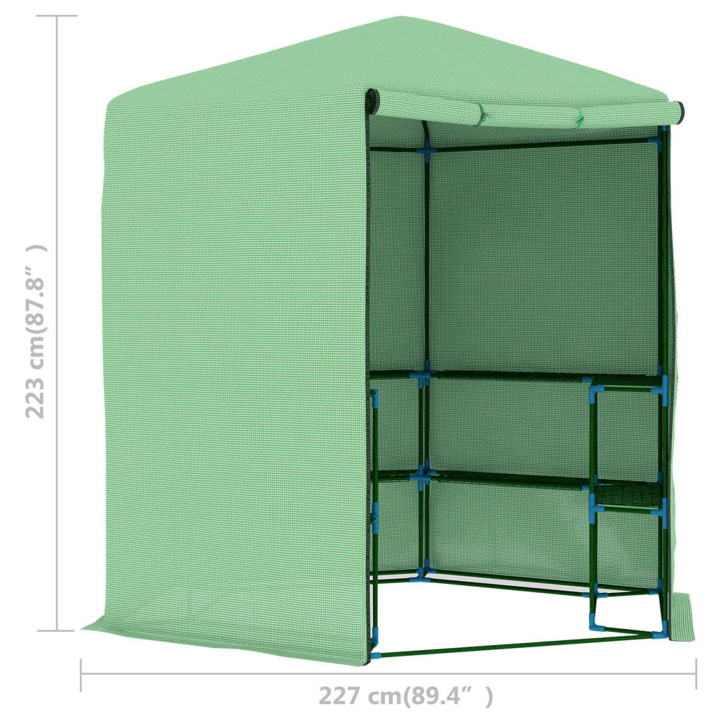 greenhouse-with-shelves-steel-89-4-x87-8 At Willow and Wine USA!