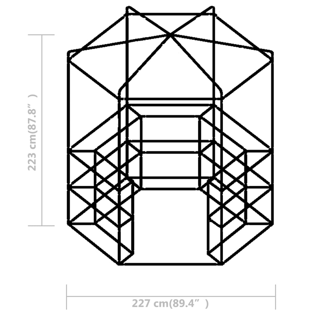 greenhouse-with-shelves-steel-89-4-x87-8 At Willow and Wine USA!