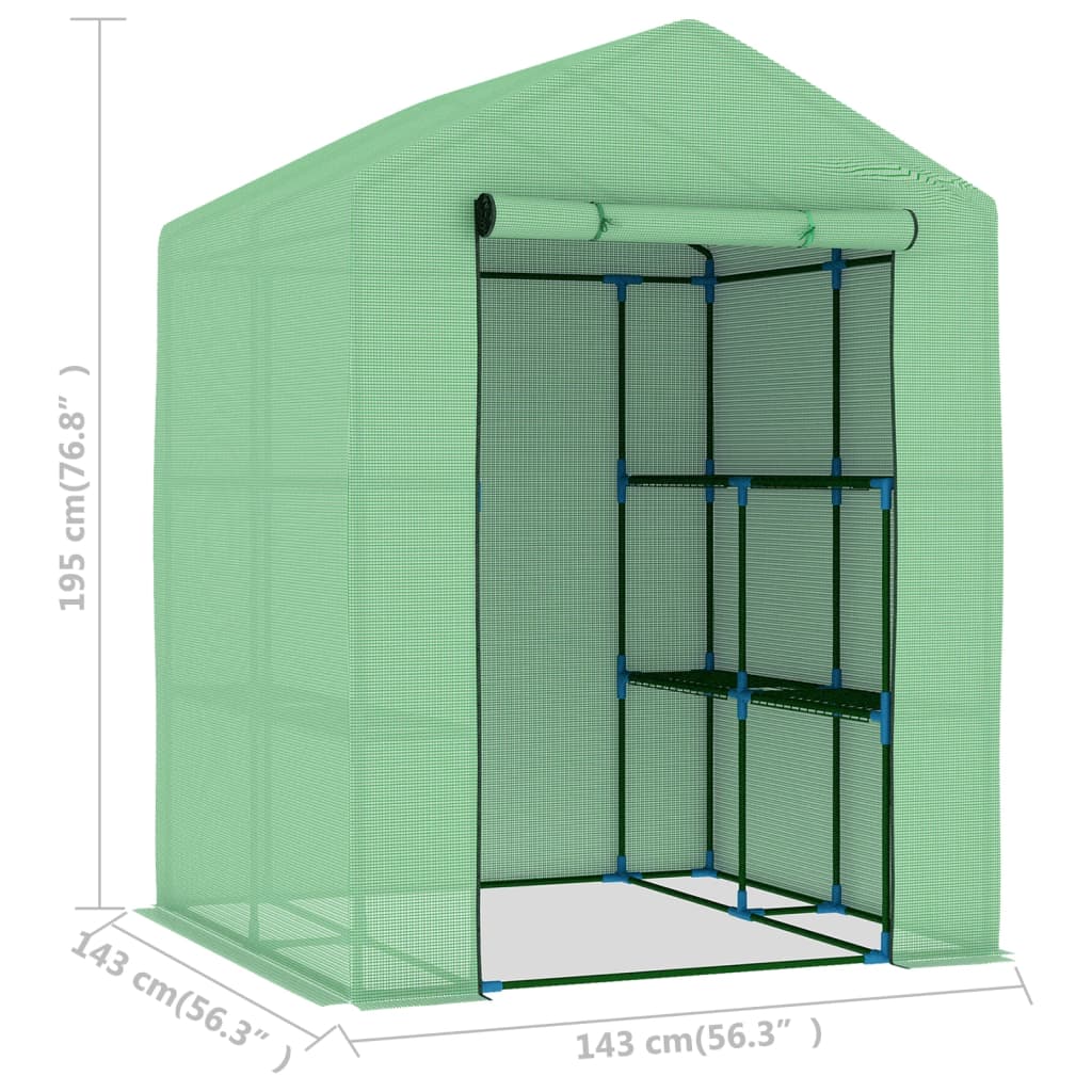 greenhouse-with-shelves-steel-56-3-x56-3-x76-8 At Willow and Wine USA!