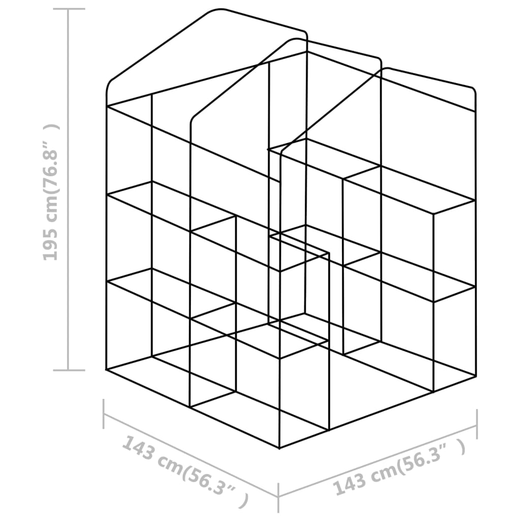 greenhouse-with-shelves-steel-56-3-x56-3-x76-8 At Willow and Wine USA!