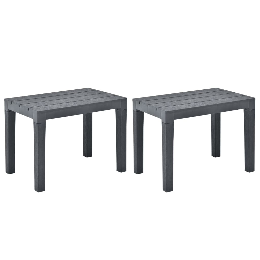 patio-benches-2-pcs-anthracite-plastic At Willow and Wine USA!