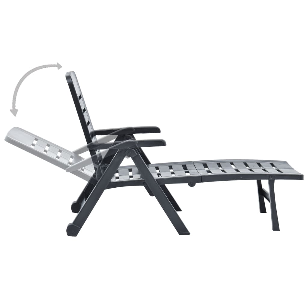 folding-sun-lounger-plastic-anthracite At Willow and Wine USA!