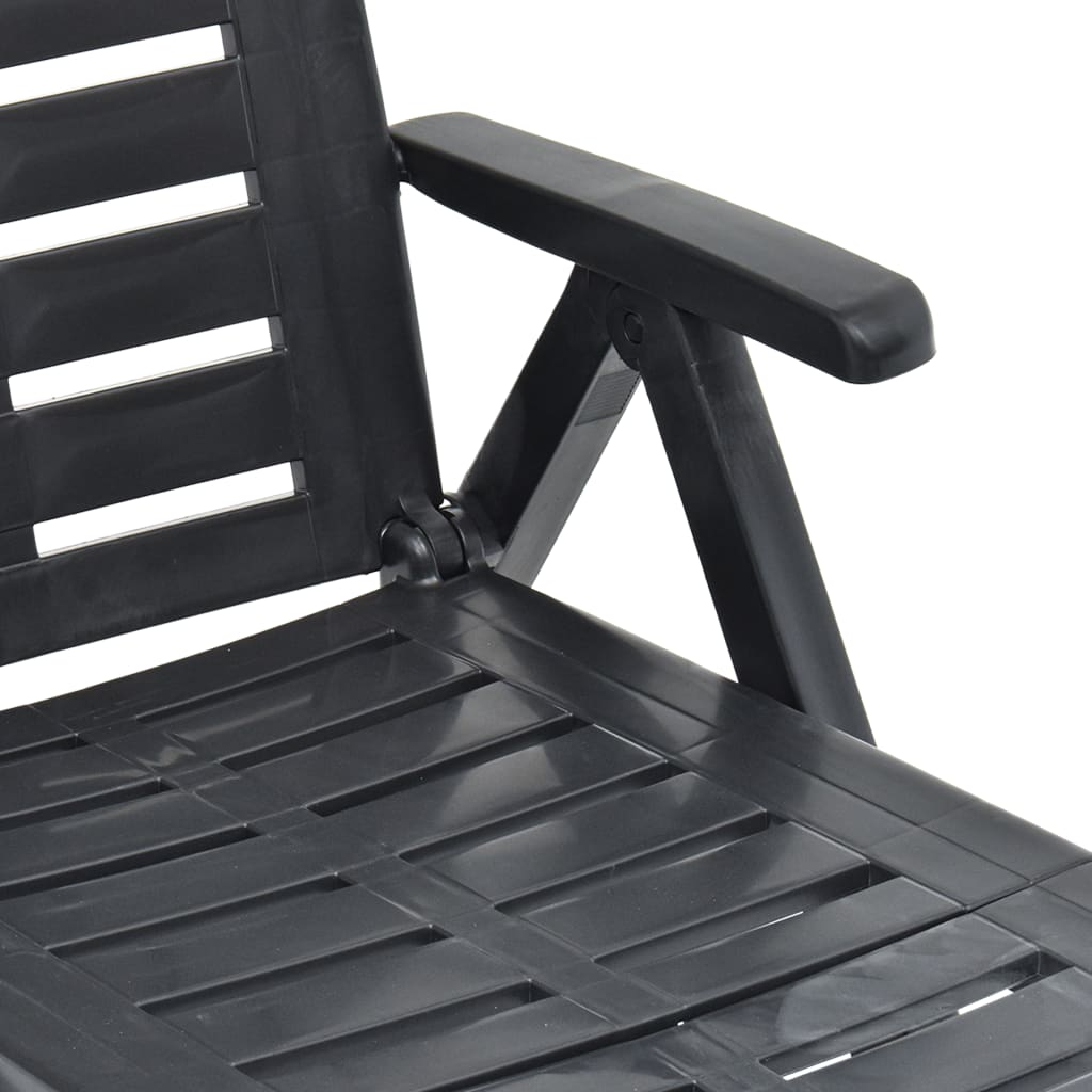 folding-sun-lounger-plastic-anthracite At Willow and Wine USA!