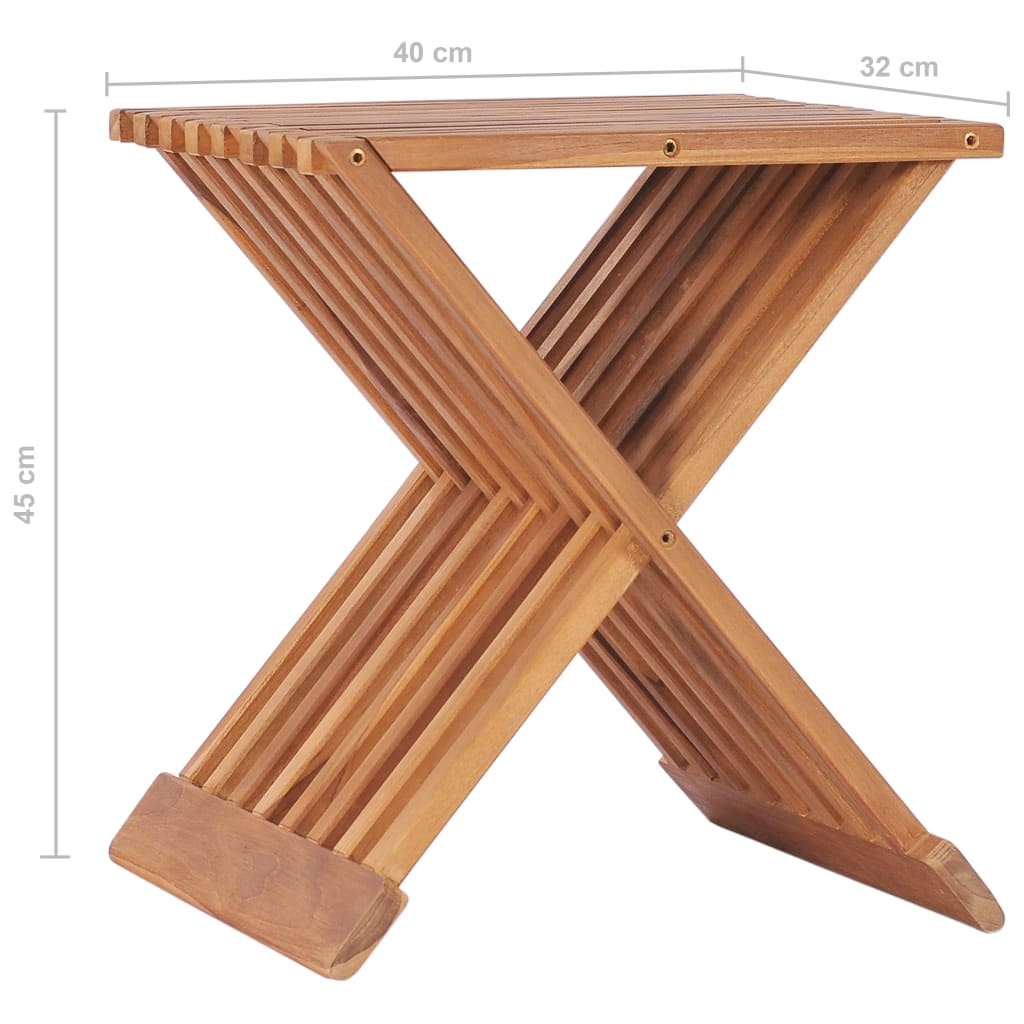 folding-stool-15-7-x12-6-x17-7-solid-teak-wood At Willow and Wine USA!