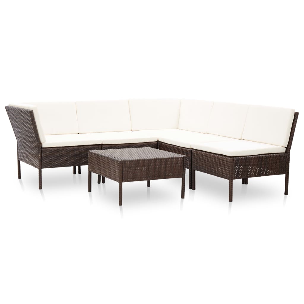 6-piece-patio-lounge-set-with-cushions-poly-rattan-black-2 At Willow and Wine USA!