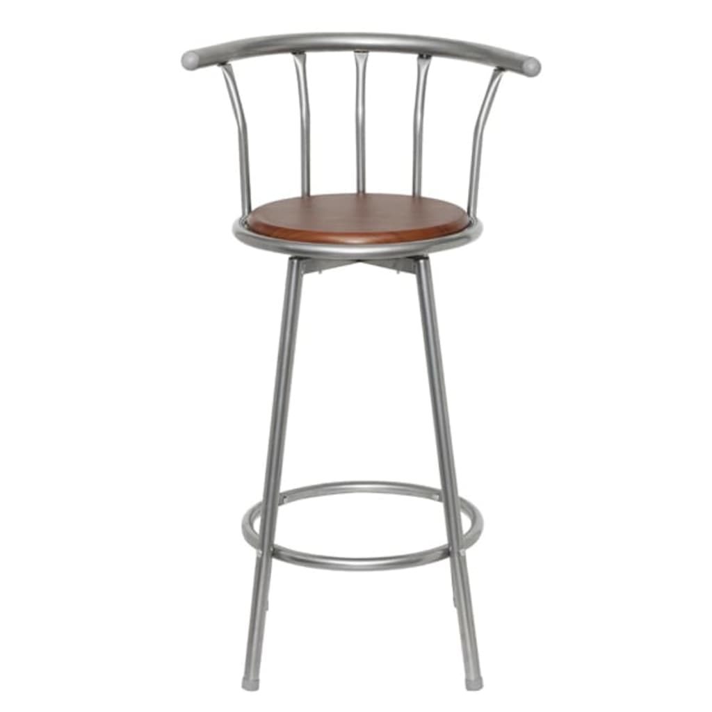 bar-stools-2-pcs-brown-steel At Willow and Wine USA!