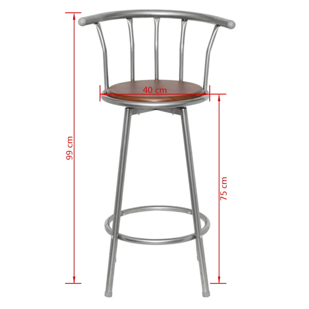 bar-stools-2-pcs-brown-steel At Willow and Wine USA!