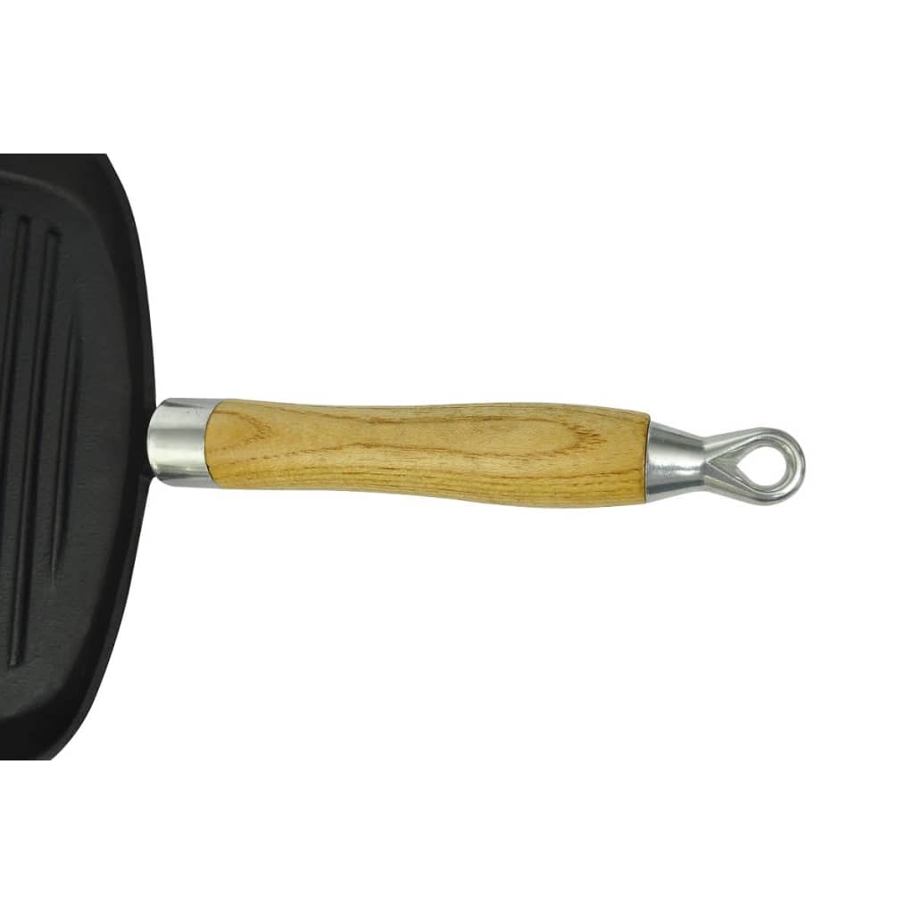 cast-iron-grill-pan-bbq-skillet-wooden-handle At Willow and Wine USA!