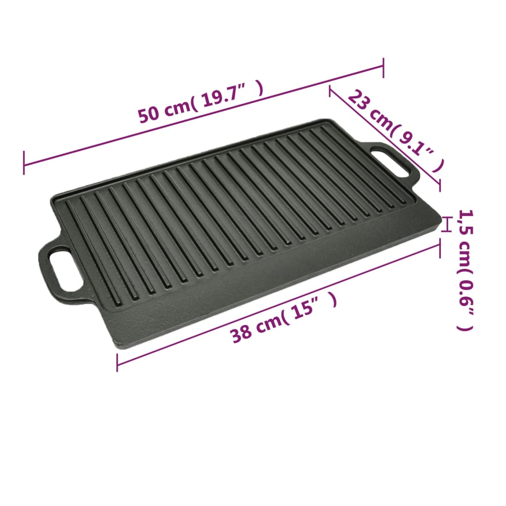 grill-platter-cast-iron-reversible-19-7-x-9-1 At Willow and Wine USA!