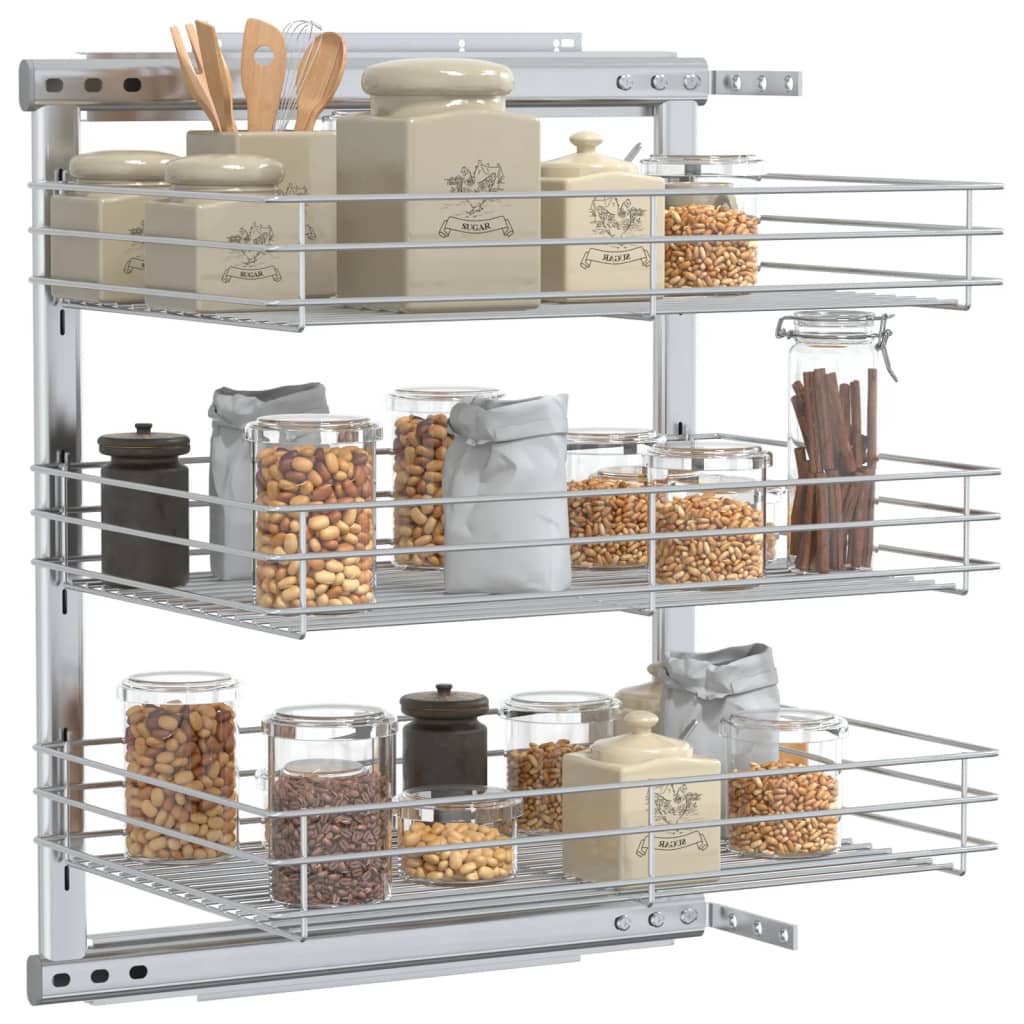 3-tier-pull-out-kitchen-wire-basket-silver-18-5-x13-8-x22 At Willow and Wine USA!