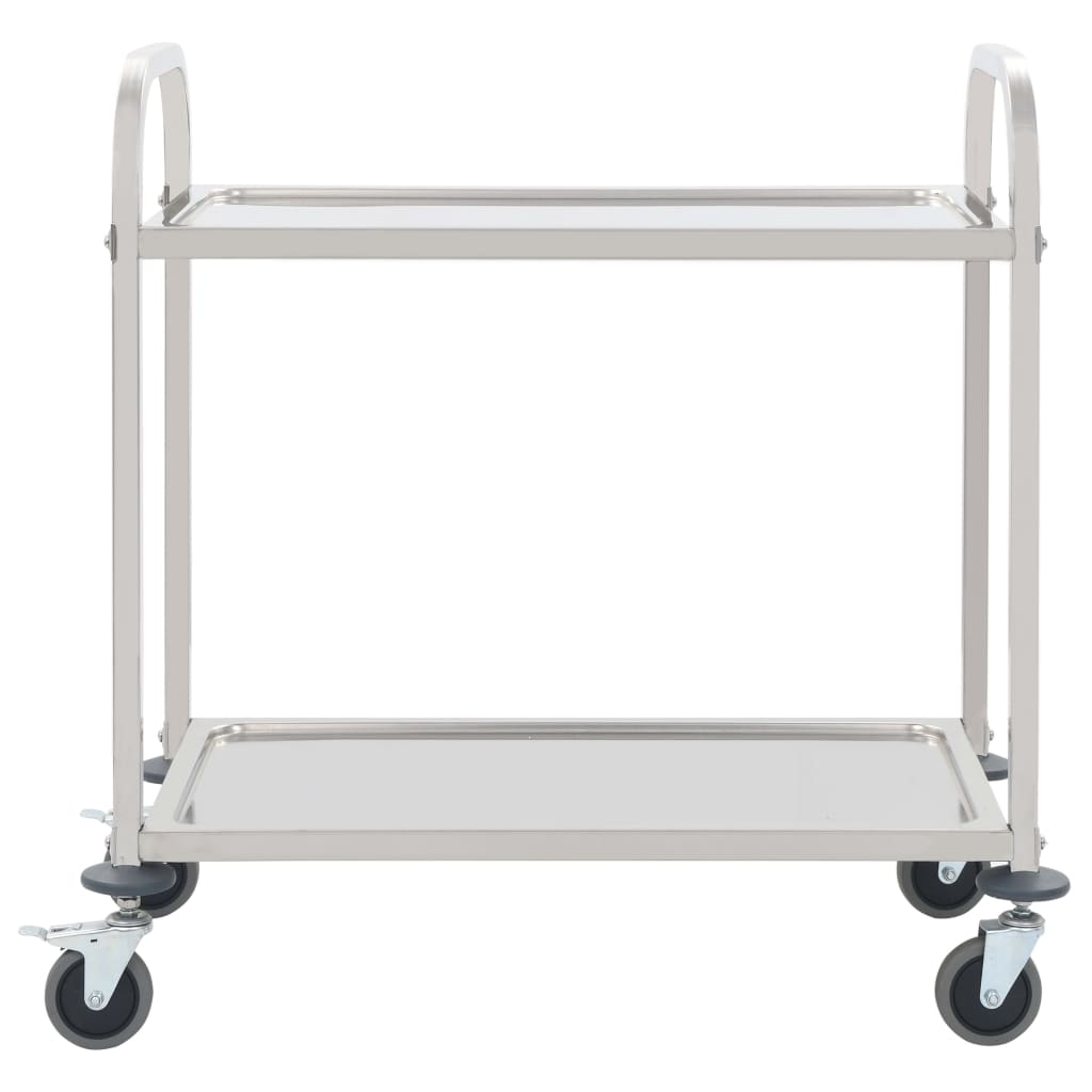 2-tier-kitchen-trolley-37-4-x17-7-x32-9-stainless-steel At Willow and Wine USA!