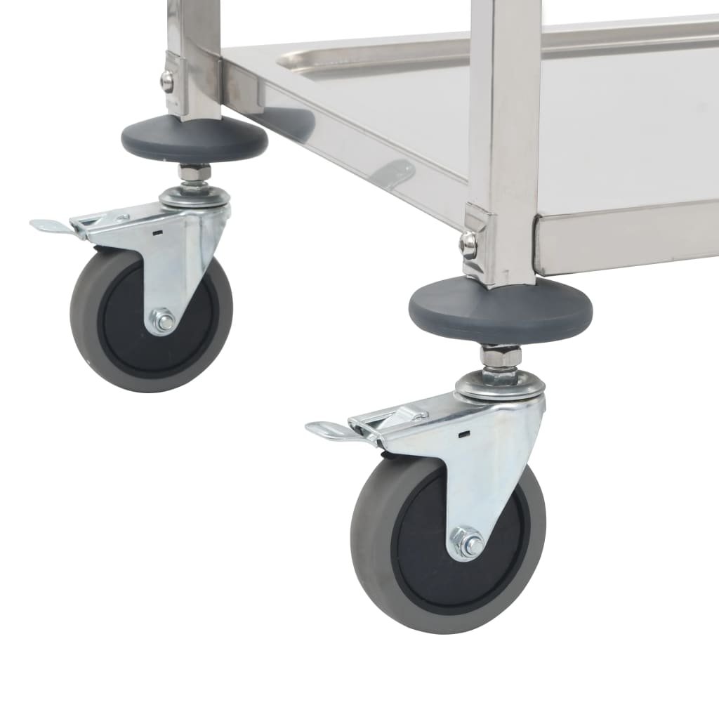 2-tier-kitchen-trolley-37-4-x17-7-x32-9-stainless-steel At Willow and Wine USA!