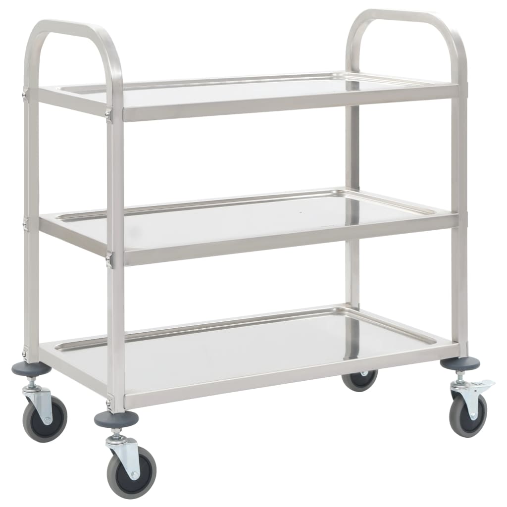 2-tier-kitchen-trolley-37-4-x17-7-x32-9-stainless-steel At Willow and Wine USA!