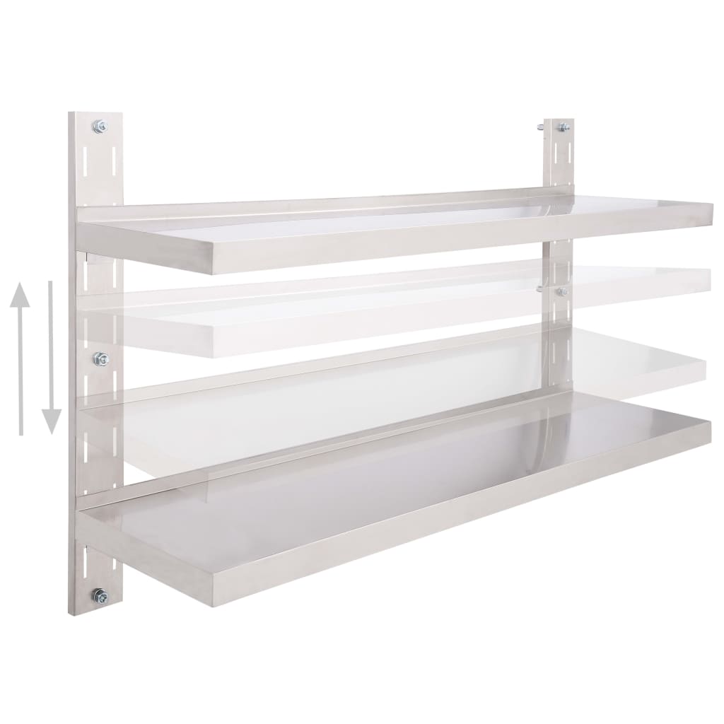 2-tier-floating-wall-shelf-stainless-steel-47-2-x11-8 At Willow and Wine USA!