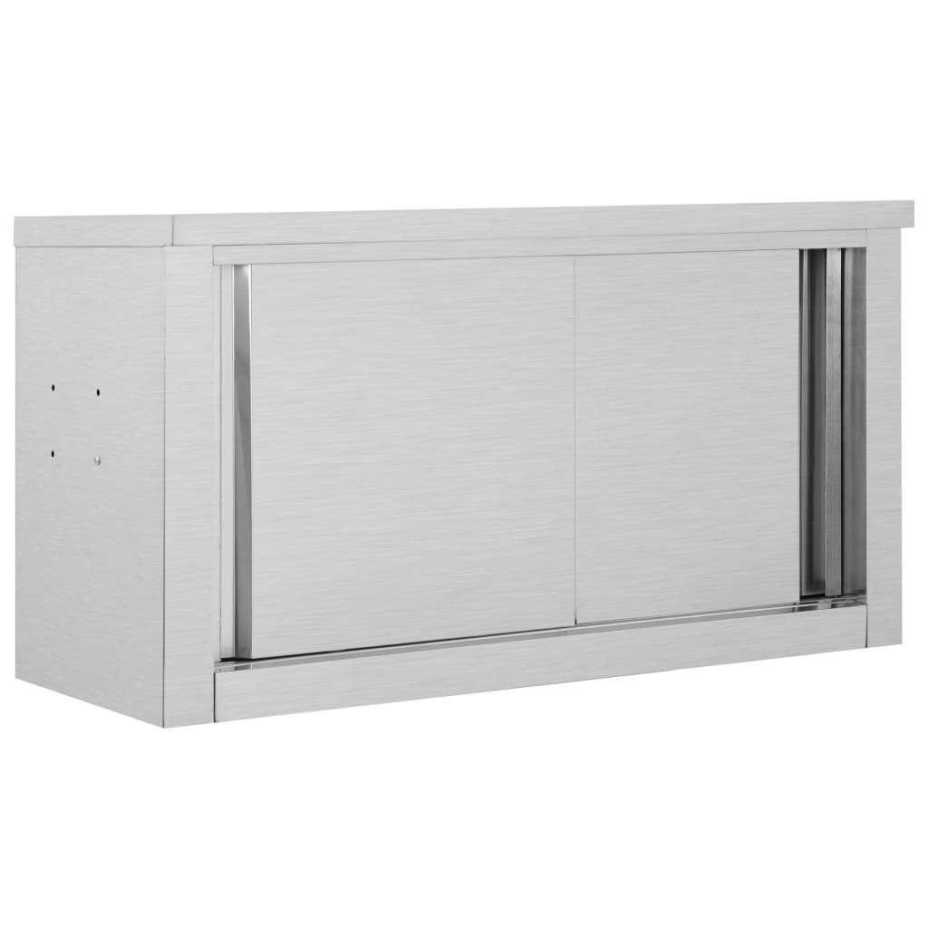 kitchen-wall-cabinet-with-sliding-doors-47-2-x15-7-x19-7-stainless-steel At Willow and Wine USA!