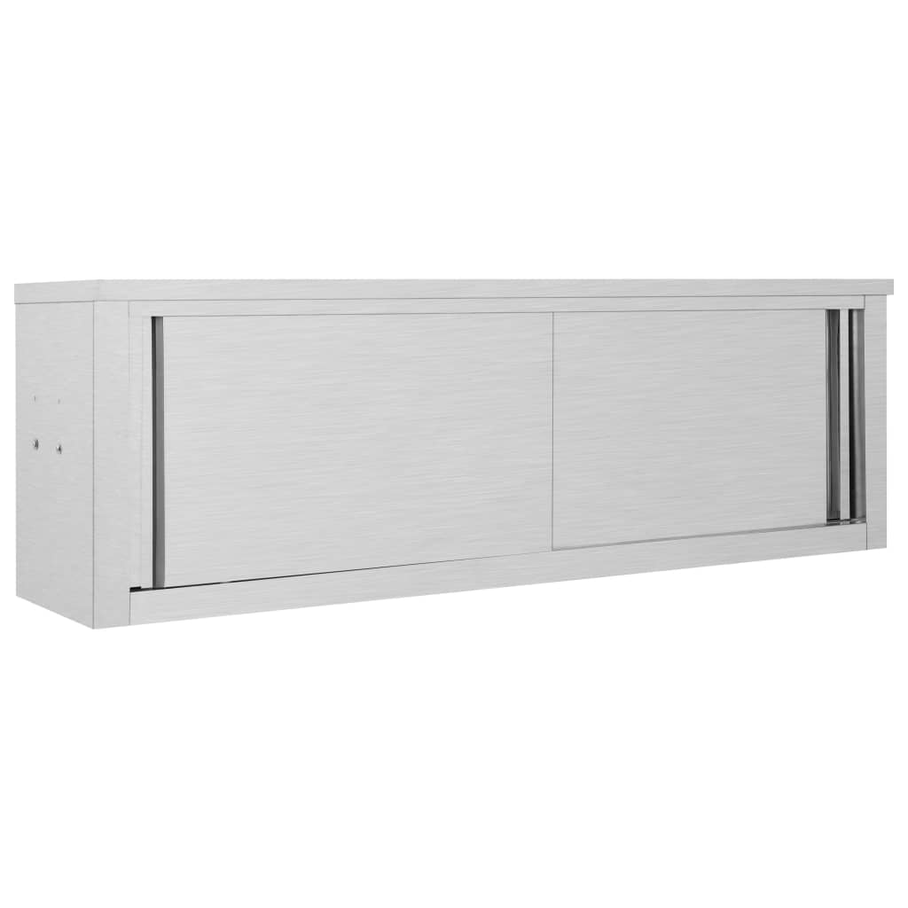 kitchen-wall-cabinet-with-sliding-doors-47-2-x15-7-x19-7-stainless-steel At Willow and Wine USA!