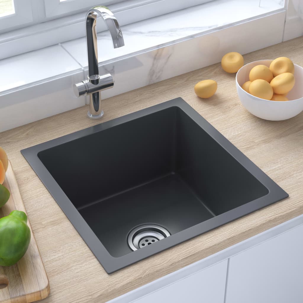 handmade-kitchen-sink-black-stainless-steel At Willow and Wine USA!