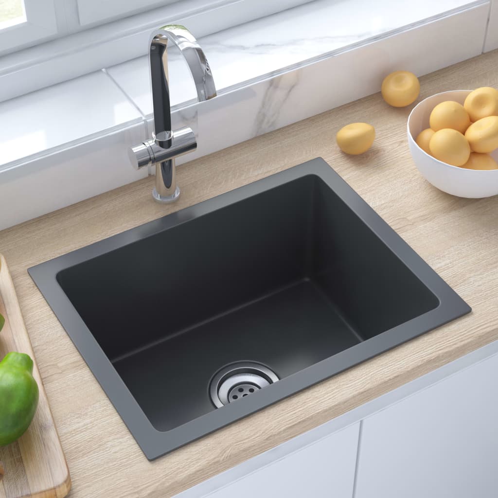 handmade-kitchen-sink-black-stainless-steel At Willow and Wine USA!