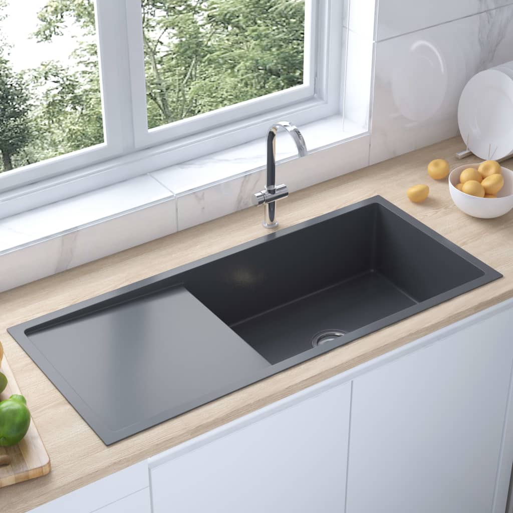 handmade-kitchen-sink-black-stainless-steel At Willow and Wine USA!