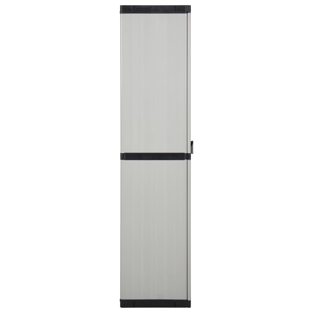 garden-storage-cabinet-with-3-shelves-gray-black-26-8-x15-7-x66-1 At Willow and Wine USA!