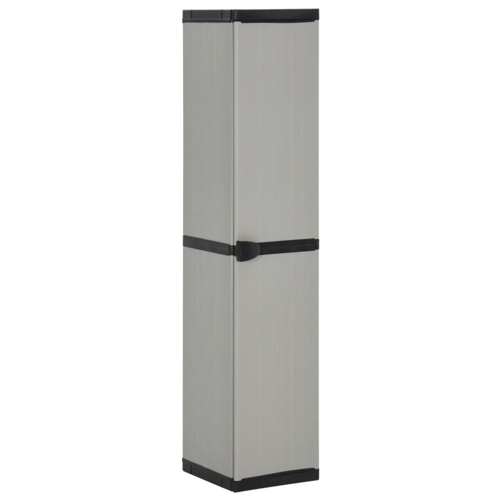 garden-storage-cabinet-with-3-shelves-gray-black-13-4-x15-7-x66-1 At Willow and Wine USA!