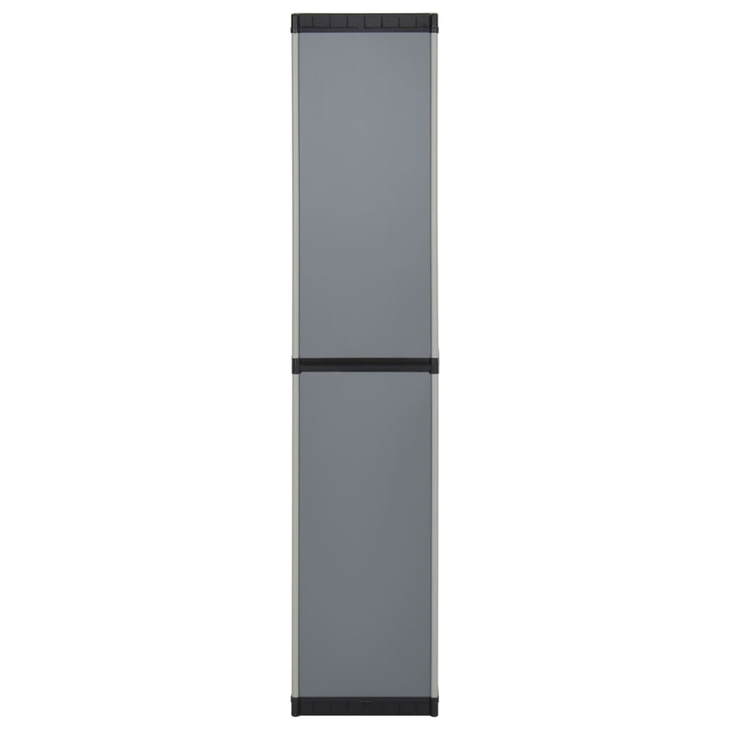 garden-storage-cabinet-with-3-shelves-gray-black-13-4-x15-7-x66-1 At Willow and Wine USA!