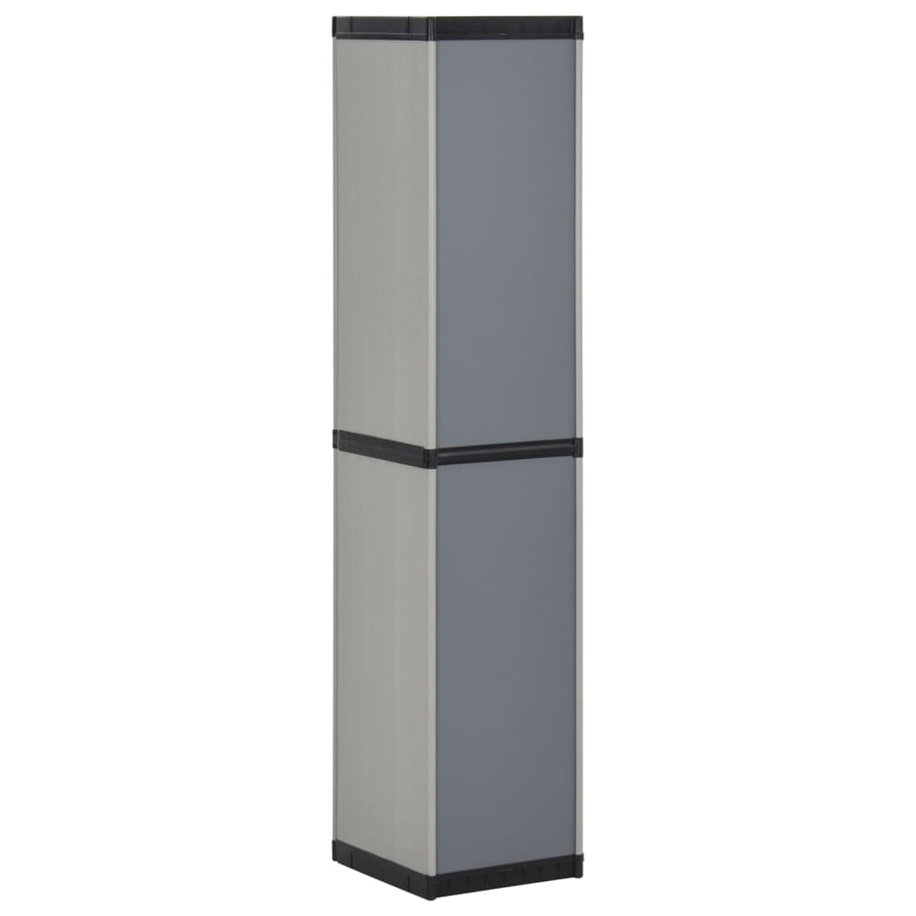 garden-storage-cabinet-with-3-shelves-gray-black-13-4-x15-7-x66-1 At Willow and Wine USA!