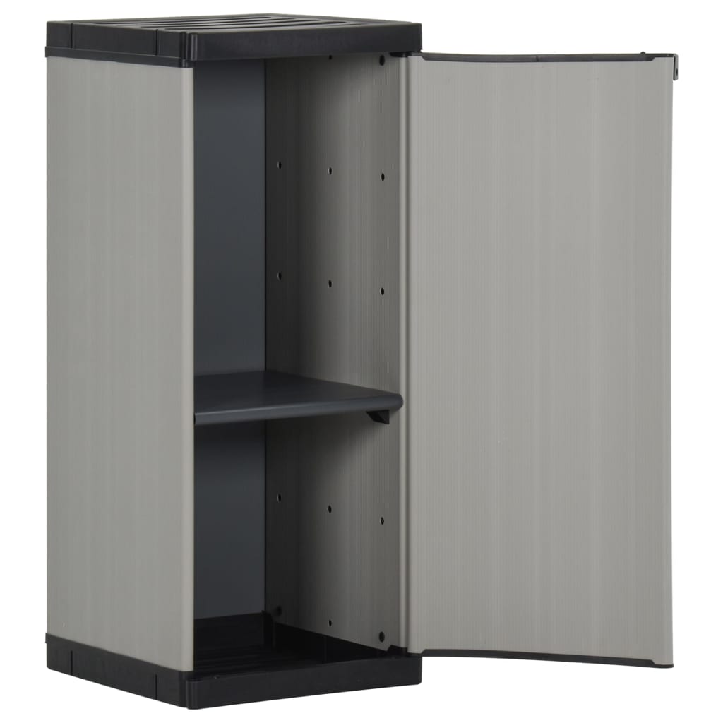 garden-storage-cabinet-with-1-shelf-gray-and-black-13-8-x15-7-x33-5 At Willow and Wine USA!