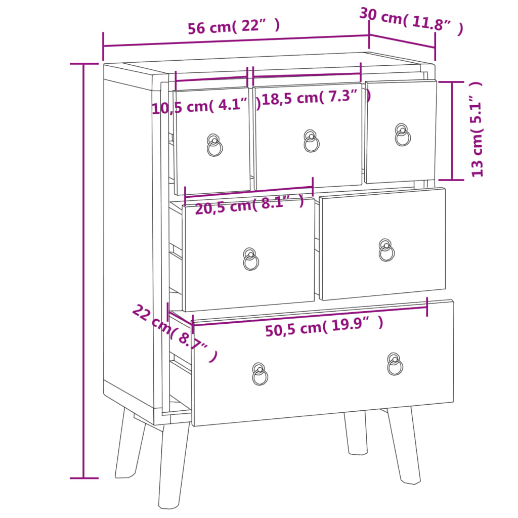 chest-of-drawers-22-x11-8-x31-5-solid-wood-teak At Willow and Wine USA!