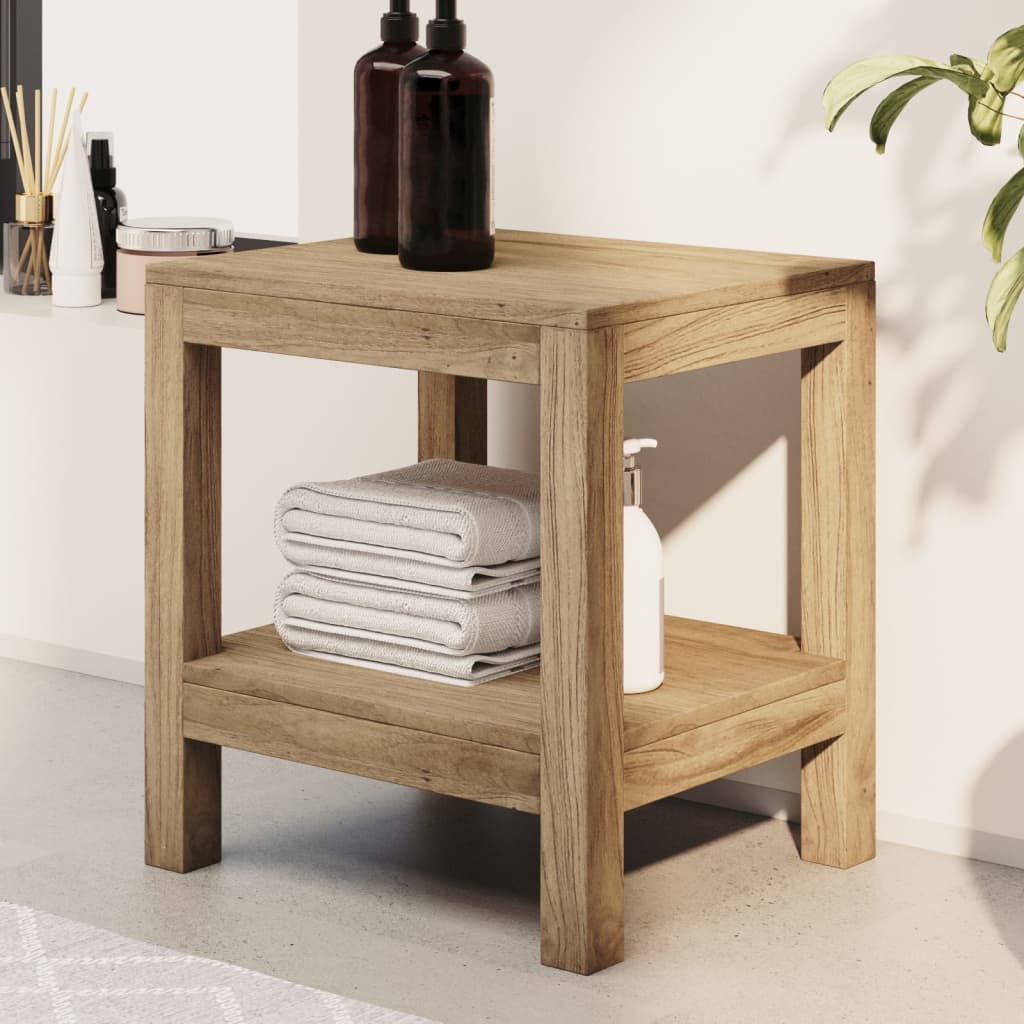 bathroom-side-table-17-7-x13-8-x17-7-solid-wood-teak At Willow and Wine USA!