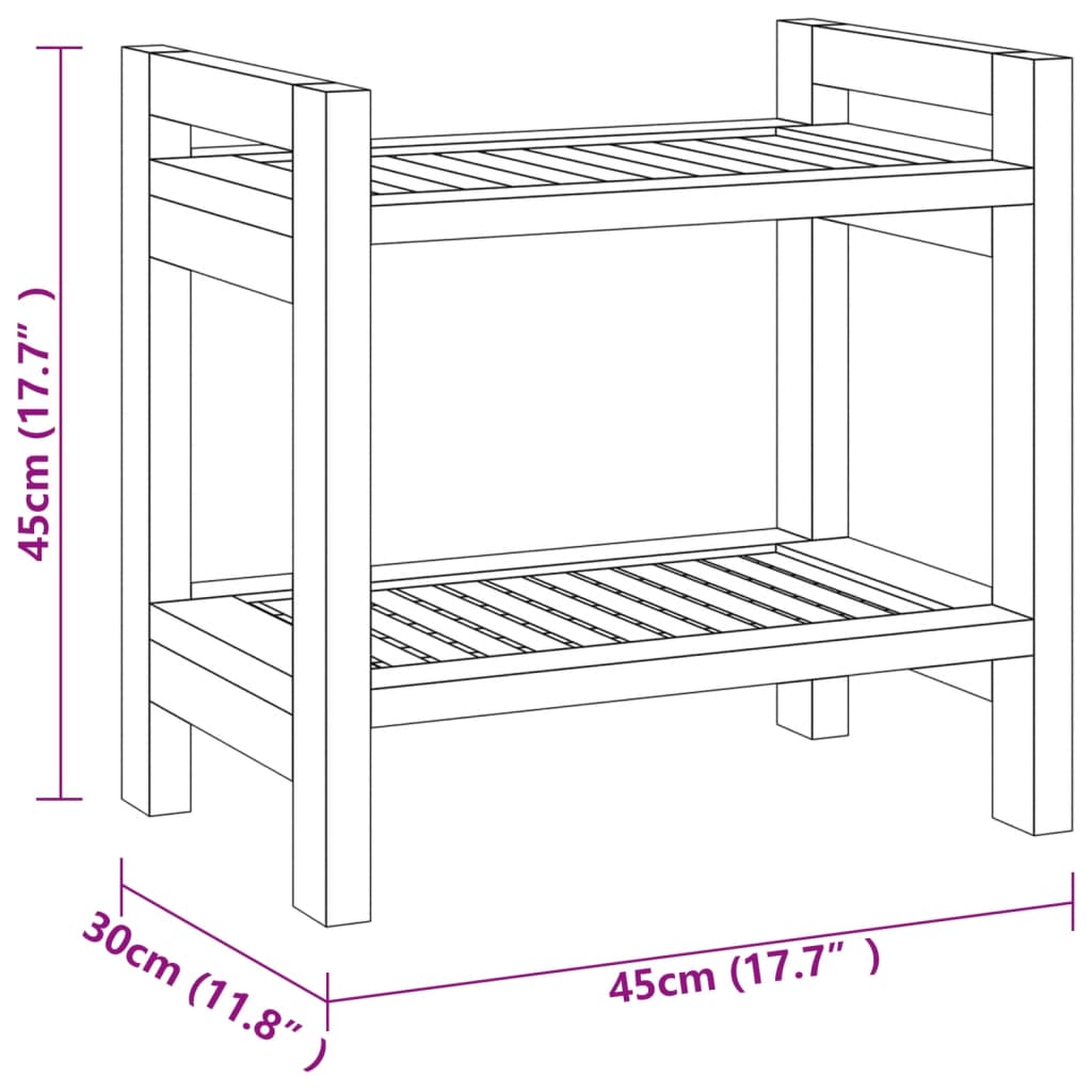 bathroom-side-table-17-7-x11-8-x17-7-solid-wood-teak At Willow and Wine USA!