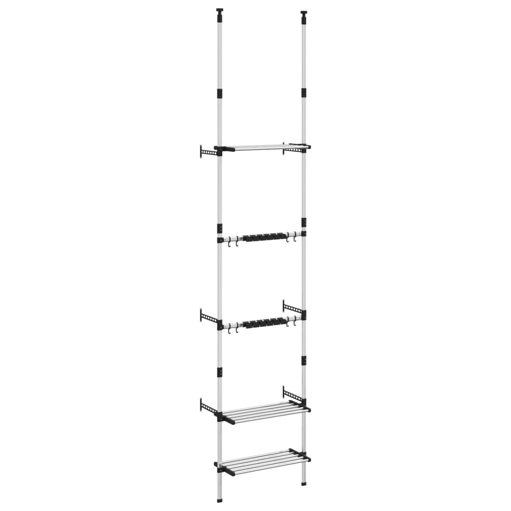 telescopic-garden-rack-with-3-shelves-silver-aluminum-817932 At Willow and Wine USA!